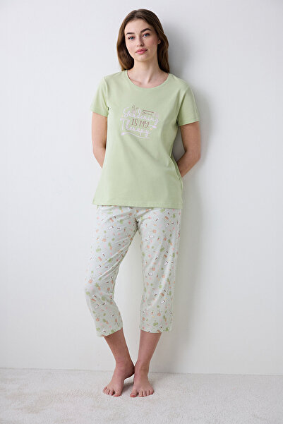 Penti Gardening Capri Light Green Pyjama Set