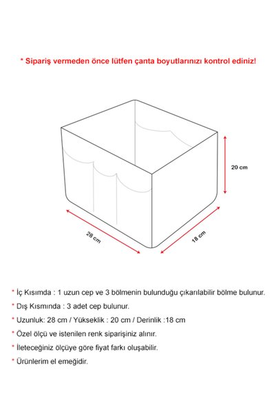Keçelove Longch. Large Çanta Içi Organizer, Çanta Içi Düzenleyici, Çanta Düzenleyici, Çanta Içi Organizeri