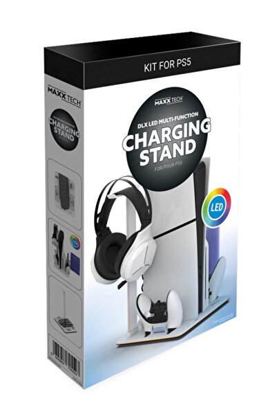MaxxTech Stand multifuncțional Maxx Tech PS5 DLX LED - Playstation 5