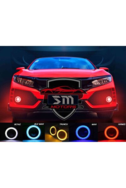 Sm Motors Angel Sis Farı Üniversal 76mm Mercekli (2 Adet) Turuncu