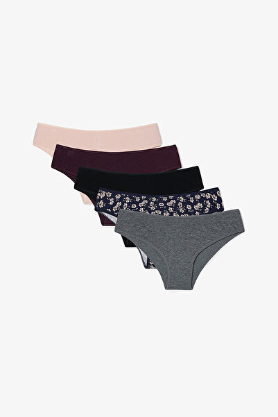 Penti Darker Flower Floral Patterned Low Waist 5-Pack Slip Panties