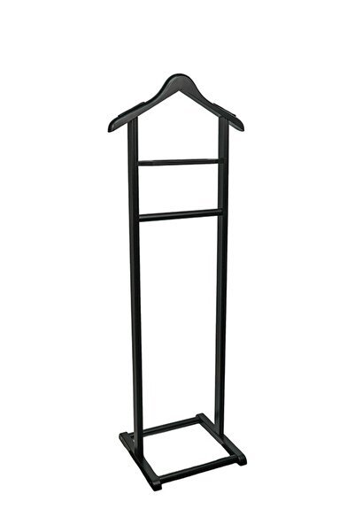 NYN Ahşap Dilsiz Uşak Siyah Renk Tekli Ayaklı Askı 1 Adet