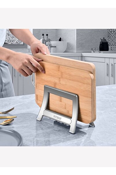 Arabest حامل ألواح قابل للتعديل، رف منظم لسطح المطبخ بعرض تلقائي، فضي