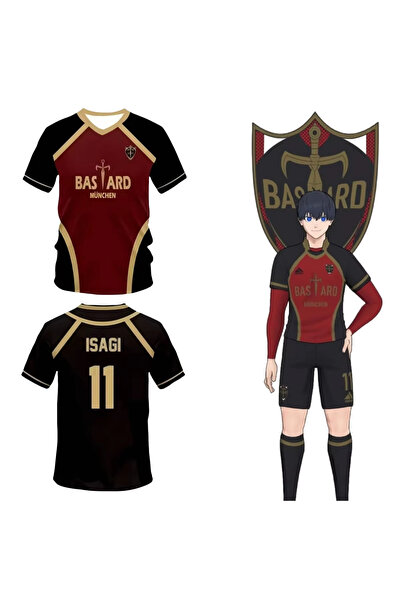 Freak Tshirt Blue Lock Anime Bastard München crveno-crna unisex sportska majica