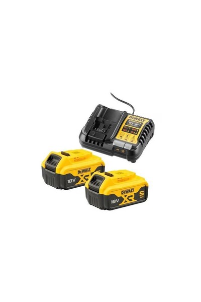 Dewalt Pachet acumulatori si incarcator DeWalt DCB1104P2-QW, 18 V, 5.0 Ah