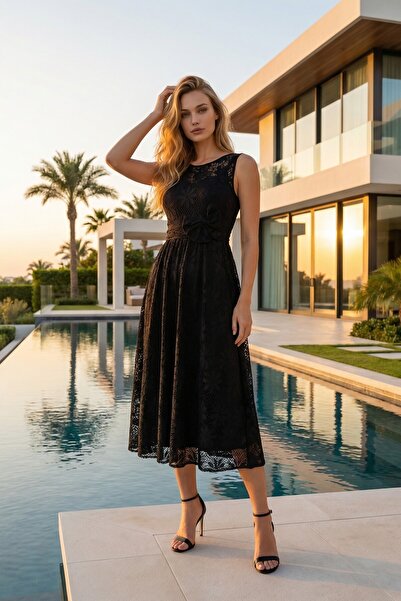 OLSAMODA FUSTĂ DE DAMĂ, CU TIV LĂRGIT, LUNGIME MIDI, CU DETALII FUNDĂ, FĂRĂ M...