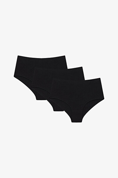 Penti عبوة من 3 سراويل داخلية قطنية عالية الخصر