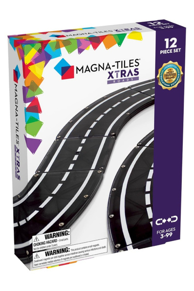 Magna Tiles Set 12 piese MAGNA-TILES XTRAS Roads (90235B)