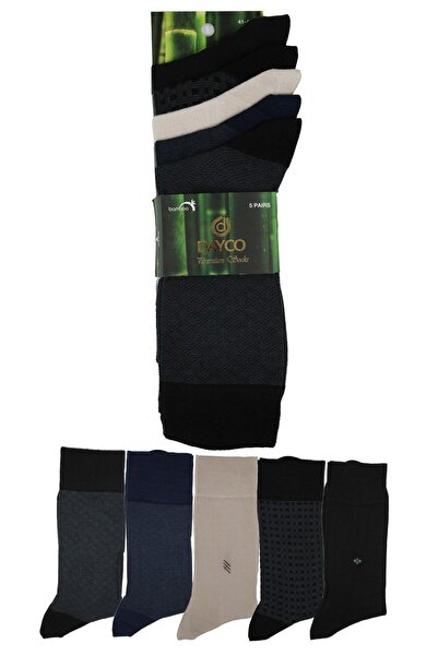 DAYCO Bamboo Men's 5-Piece Octopus Summer Seamless Toe Socks (JACQUARD-K.PATT...