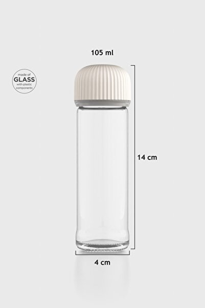 Renga Line 105 ml Bej Kapaklı Cam Tuzluk 121014