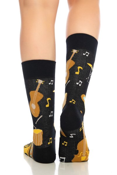 DAYCO Unisex Müzik Desenli Renkli Soket Çorap
