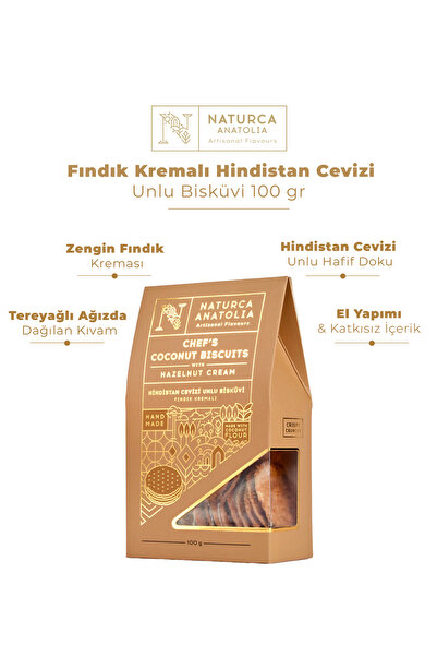 NATURCA ANATOLIA Naturca Fındık Kremalı Bisküvi 100g