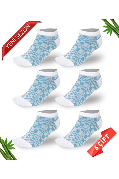 DAYCO مجموعة جوارب نسائية من الخيزران بتفاصيل لامعة منقوشة مكونة من 6 قطع