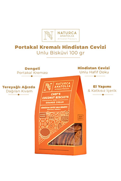 NATURCA ANATOLIA Naturca Portakal Kremalı Bisküvi 100g