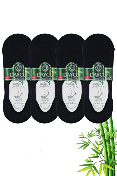 DAYCO Мъжки безшевни чорапи от бамбук, комплект от 4 чифта, тъмносини - 41-45...