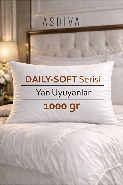 ASDİVA DAILY-SOFT Serisi 1.sınıf Elyaf Dolgu 600/800/1000 Gram Seçenekli Yast...