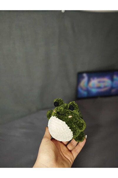 El Yapımı Amigurumi Kurbağa Oyuncak