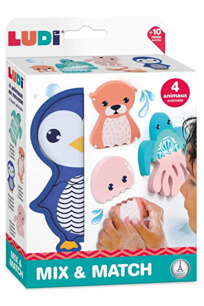 LUDI Animale din spumă Mix & Match pentru baie (LU40078)
