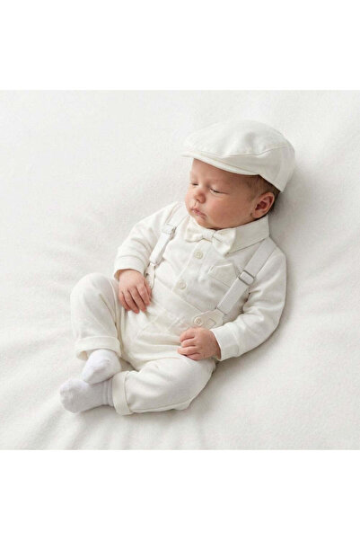 Kidohug Costumas elegant baieti, Kidohug Pure Blessing, Alb, 0-3 luni, 62 CM