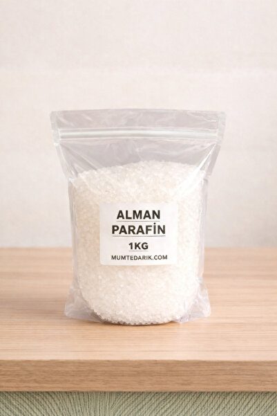 MUMTEDARİK 1 KG Alman Boncuk Parafin Naturel KOKUSUZ (İs Çıkartmaz)
