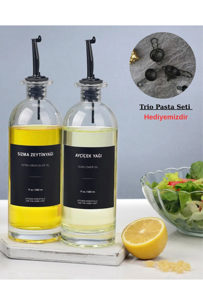 Tohana İkili Cam Yağlık Siyah 500 ml
