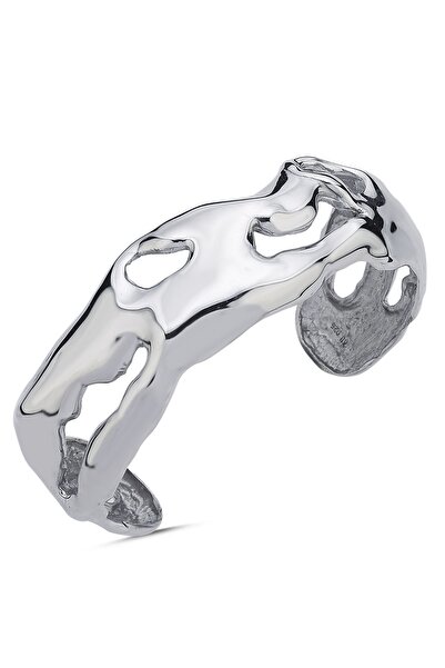 LİNYA JEWELLERY Aruna Kalın Kelepçe Bileklik Gümüş