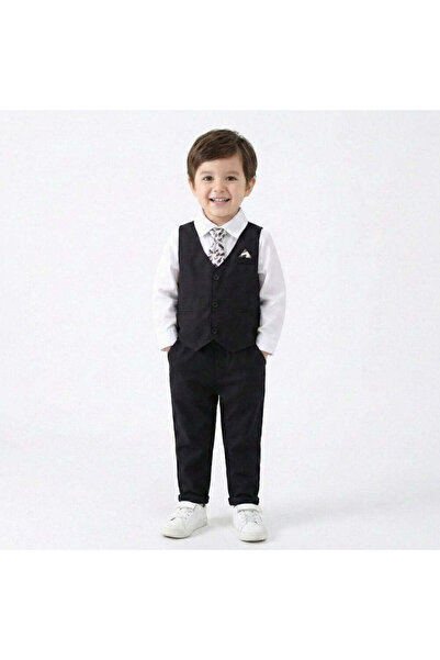 Kidohug Elegant boys' suit, Kidohug, 4 pieces: White shirt, Long pants, Vest,...