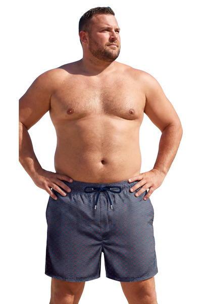 Miami Beach Men's Plus Size Printed Standard Size Swimsuit Swim Shorts