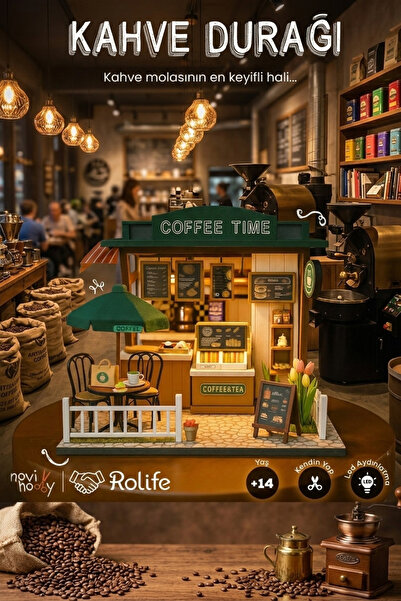 NoviHobby 3D Puzzle Ahşap Minyatür Maket Kiti DIY Kendin Yap Led Işıklandırma...