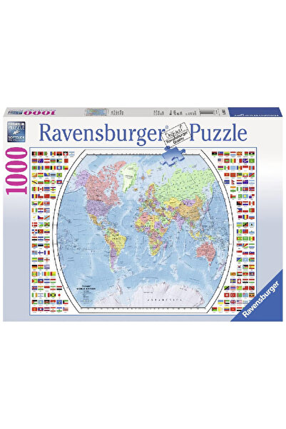 RAVENSBURGER Puzzle Hartă politică a lumii 1000 piese (19633)