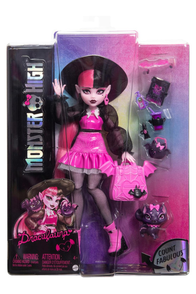 MONSTER HIGH Păpușă Core cu Draculaura de companie (HRP64)