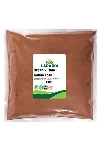 Laraska Organik Organik Ham Kakao Tozu 100g / Raw Cacao Powder Certified Orga...