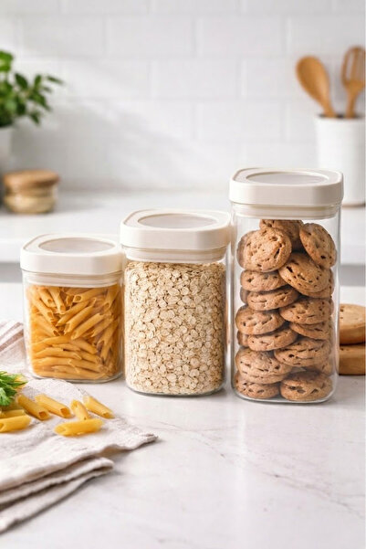 Tohana Press Cam Vakumlu Kavanoz 1500 ML. * Beyaz