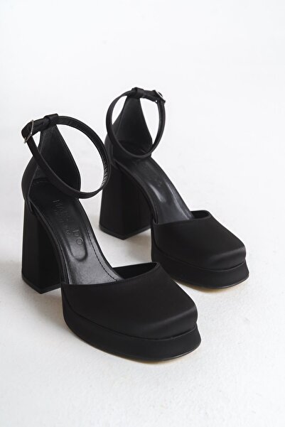 MARSEDO فستان سهرة نسائي ذو مقدمة حادة ومنصة وشاح وأحذية نارا