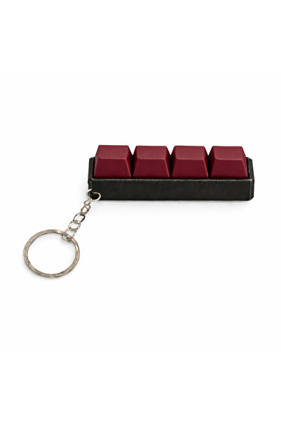 Akıllı Cep Dünyası Bordo 4’lü Keycap Tuş Anahtarlık – Blue Switch Mekanik Tuş...