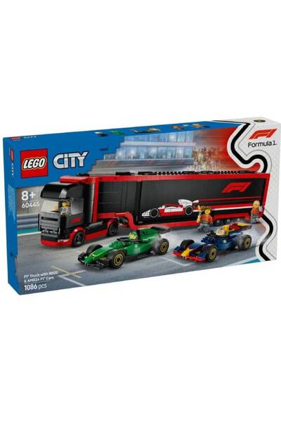 LEGO Camion City F1(r) cu mașini RB20 și AMR24 F1(r) (60445)