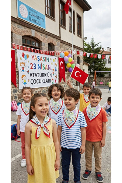 tuaipek 23 NİSAN ÇOCUK BAYRAMI TEMALI Bandana/Fular