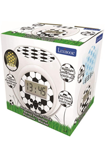 LEXIBOOK Ceas deșteptător cu proiector, fotbal, cu temporizator (RL977FO)