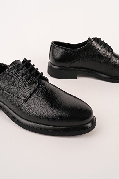 MUGGO حذاء دانييل إتش جلد أصلي الكلاسيكي اليومي للرجال برباط