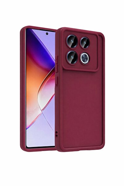 Fenza infinix Note30Pro-4G Uyumlu Bordo Renkli Mat Silikon Telefon Kılıfı