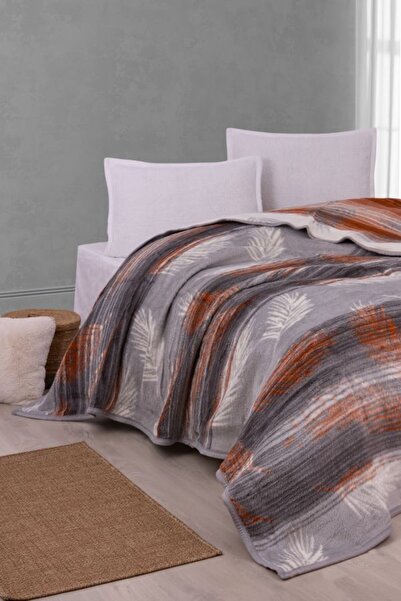 minyon Μονό Βελούδινη κουβέρτα 160x220 εκ. - Γκρι