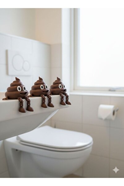 3D Stuff Banyo Dekoratif Kaka Figürü