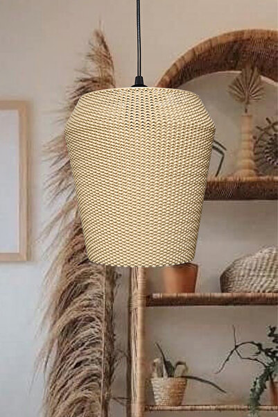 decory Pegasi Hasır Renk Rattan Görünümlü Avize, Pinterest Tekli Sarkıt Avize...