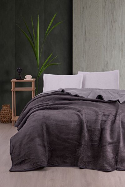 MEYHOME Двоспальне плюшеве ковдру (200x230) Сірий