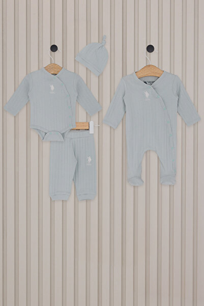 U.S. Polo Assn. BAZA. Set pentru copii Polo Assn Baby Boy Water Green 4 piese