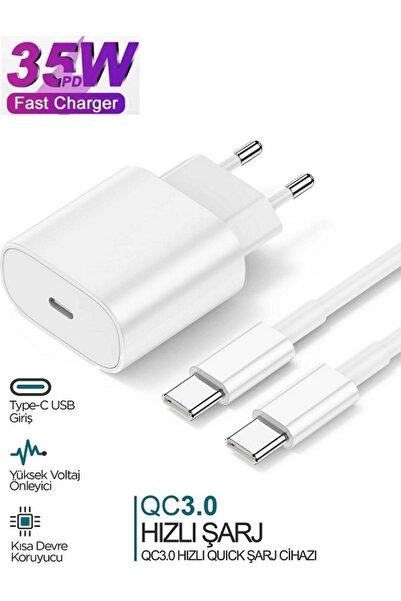 MOBİL GO Tecno Camon 20 Pro Uyumlu Type C Şarj Aleti Seti Kafa + Örgü Kablo 3...