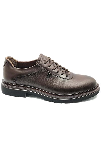 Kids Club Shoes Dropland 9304 Genuine Leather Men's Casual Shoes Brown