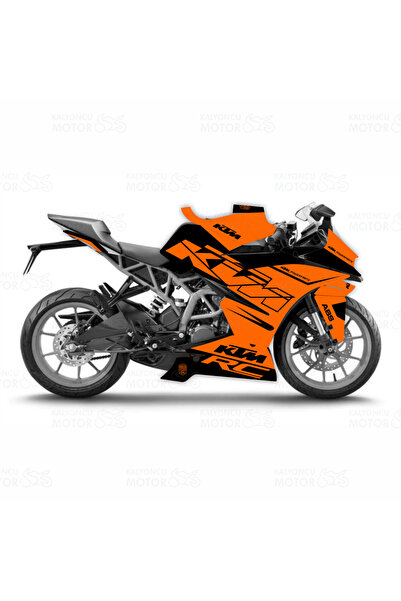 KTM RC v1 - v2 Uyumlu Factory Design Turuncu Siyah Sticker Set - Kaplama