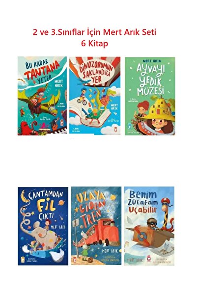 Timaş Çocuk Mert Arık 6 Kitap Set / Çantamdan Fil Çıktı -Uzaya Giden Tren - B...