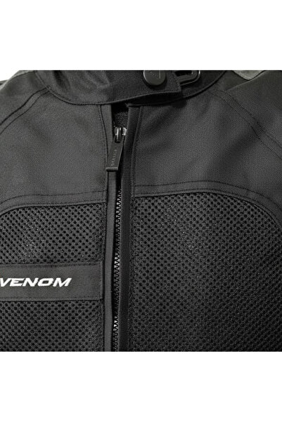 VENOM Motosiklet Montu Dynamic Siyah-Gri 4 Mevsim Motorcu Montu